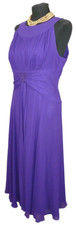 Hobbs Party Dress Womens Purple 100% Silk Sleeveless Ruche Evening UK 12 Eu 40