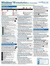 Windows 10 Training Guide Quick Reference Card 4 Page Cheat Sheet Instructions
