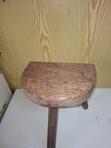 Vintage Kleiner Schlichter Beinhocker D Hocker Hocker Blumenhocker - Bild 4 von 10