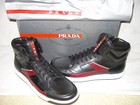 100% AUTHENTIC NEW MEN PRADA BLACK SIDE ZIP HIGH TOP SNEAKERS 7/US 8 — photo 5