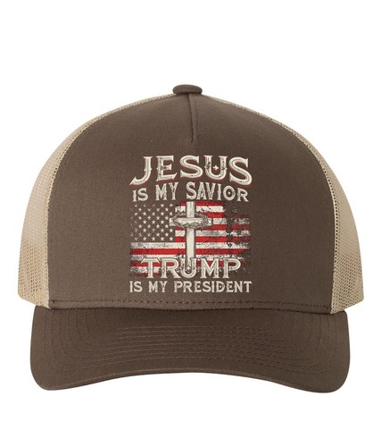 Trump 2024 Jesus is My Savior MAGA 45 47 Never Surrender Retro Trucker Mütze Cap - Bild 19 von 28