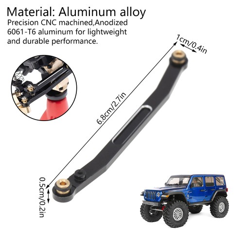 Aluminum Alloy Fix Link Steering Rod Replacement Accessory for SCX24 weymu - Picture 3 of 8