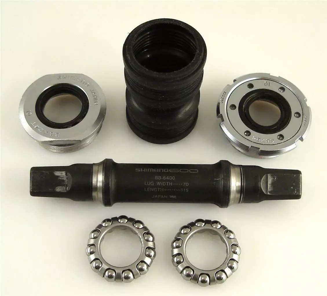 Excellent Shimano 600 BB-6400 Bottom Bracket Italian 36x24T 115mm 70mm 6400 (BF)