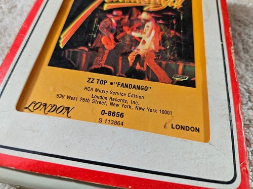 ZZ Top- Fandango 8-Track Tape. Near-mint. Record Club. Free Shipping. - Imagen 3 de 5