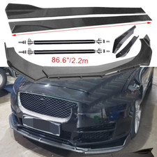 For Nissan March Carbon Fiber Front Bumper Lip Splitters Side Skirt Strut Rod