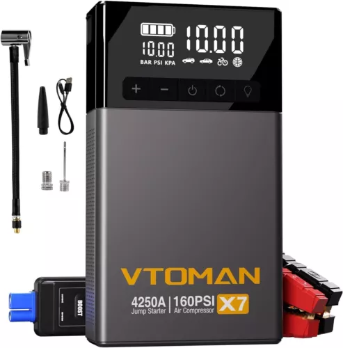 VTOMAN X7 Car Jump Starter Air Compressor 4250A Power Battery Charger Booster US