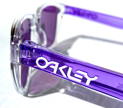 NEW Oakley FROGSKINS XXS Shiny Clear PRIZM Violet YOUTH Sunglass