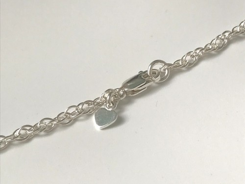 Sterling Silver Anklet, Solid 925 Silver Rope Chain Ankle Bracelet, Custom Sizes - Picture 19 of 24