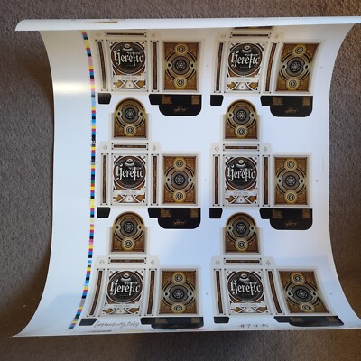 Ketzer Lux 6 Tuckboxen signiert ungeschnitten Tuck Blatt Spielkarten Stockholm17 