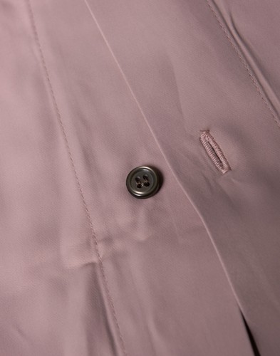 RRP€600 EDWARD CRUTCHLEY Satin Shirt Size S Pink Reverse Collar Made in UK - Picture 7 of 8