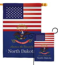 US North Dakota Garden Flag Regional States Decorative Gift Yard House Banner