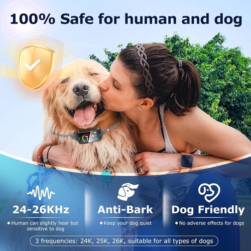 Bark Collar, Dog Bark Collar for Large Medium Dogs Smart Ultrasonic Deterrent De - Picture 8 of 8