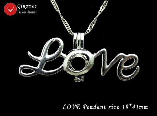 Wish Pearl LOVE Pendant Women Chokers Necklace Love Pearl Oyster Gift Box wh3663 - Picture 4 of 8