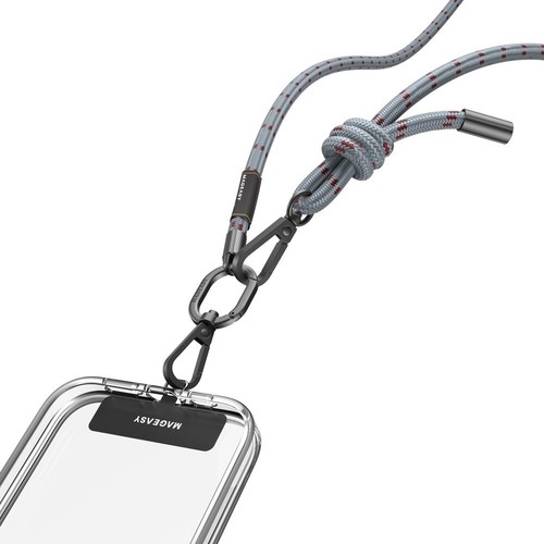 MAGEASY UNIVERSAL SMARTPHONE ROPE WITH STRAP CARD 8.3MM MISTY BLUE/RED BLUE - 第 2/4 張圖片