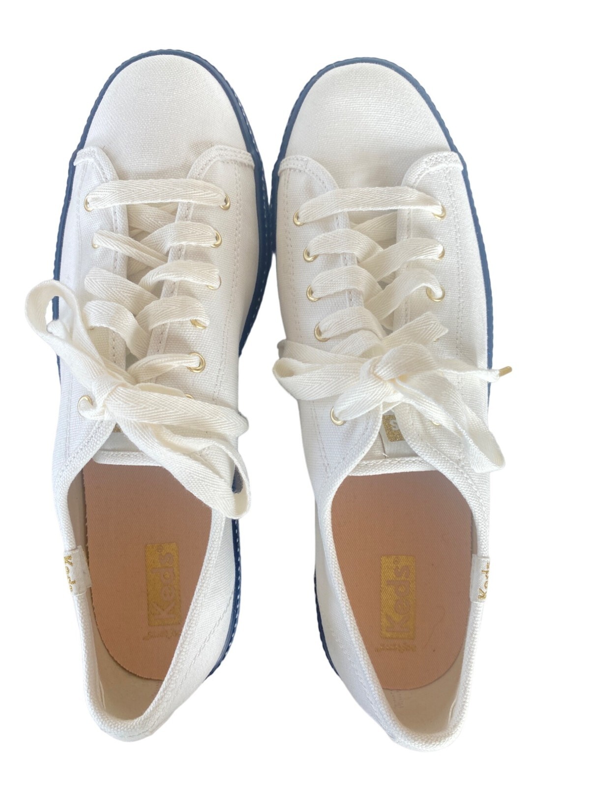 Keds Women's Triple Up Webbing Canvas Sneaker Women's 10 White Navy image 8