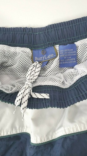 NEW BurryLane Nylon Swim Trunks Board Shorts Men's XL Hunter Green, Blue, White - Picture 4 of 8