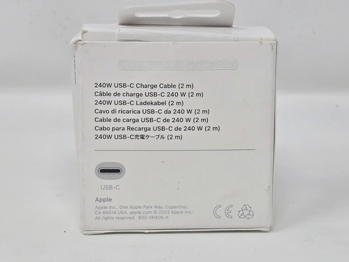 Câble de charge tissé USB-C 240 W AUTHENTIQUE Apple 2 m - mu2g3zm/a - Blanc - Photo 2 sur 3
