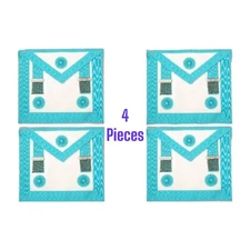 Regalia Craft Master Mason Apron MM Apron Genuine Leather 4 Piece
