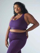 Savage X Fenty Lineup Low Impact Sports Bra Plus Sz 2X Punk Purple Crop Top New