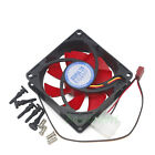 80mm x25mm 3Pin & 4Pin Cooling Fan for Pc Case Cpu Heatsink Cooler Replacement