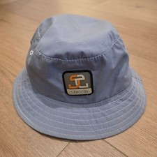 VTG Stussy Nylon Gray Bucket Hat Sz S/M Stree...