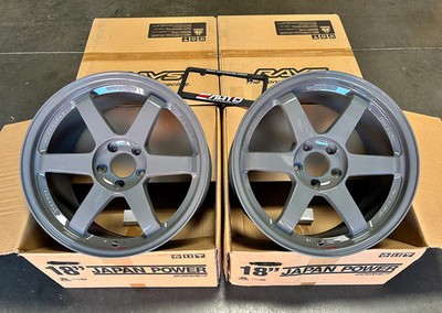 Rays Volk TE37SL Arms Glossy Gray Wheel 18'' 18x10 +40 5x114 for WRX STi Legacy