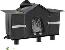 Outdoor Cat House Weatherproof - Insulated Cat Shelter for outside with Roof Win