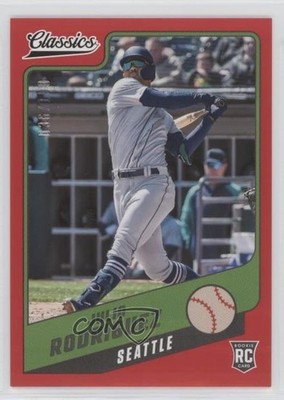 2022 Panini Chronicles Classics Red 36/100 Julio Rodriguez #16 Rookie RC 0u1u
