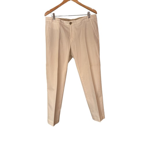 Banana Republic Women's City Chino Mid Rise Flat Front Trousers Size 12 White