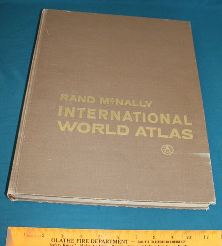 Rand McNally International World Atlas 1961 Hardcover Book