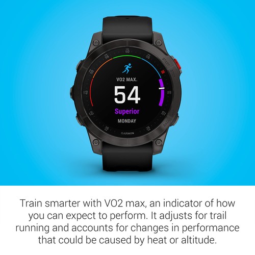 Garmin epix Gen 2 Premium Sapphire GPS Active Smartwatch 47mm Czarny Tytan - Zdjęcie 7 z 7