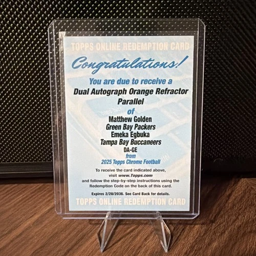 2025 Topps Chrome Emeka Egbuka/Matthew Golden Dual Autographs (RAW)