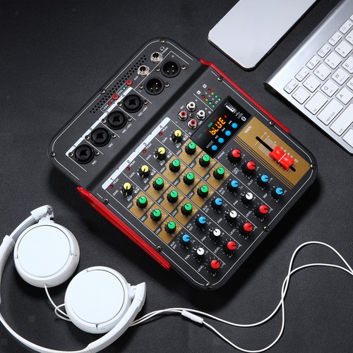 MG4 Mini Audio Mixer 48V Phantom Power Bluetooth 4 Kanal Compact Sound Digital - Afbeelding 6 van 7