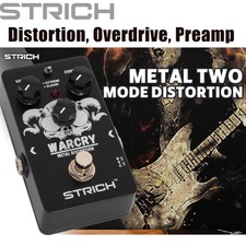 STRICH Metal Distortion Guitar Effect Pedal 2 Modes Fat, Crunch 80s,True Bypass