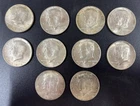 1964 J.F. Kennedy Half Dollars (P) -Lot of 10 - 90% Silver -