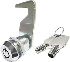 Replacement Tubular Cam Lock 5/8" for Tool Box with 2 Keys  Hook Cam Lock Set