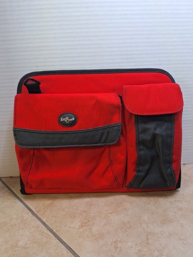 Eagle Creek Canvas rot schwarz umlaufender Reißverschluss Organizer Reise Umhängetasche persönliche Tasche - Bild 1 von 16