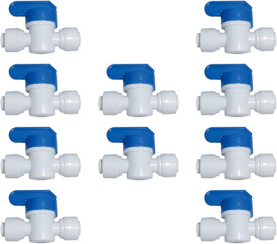 Water Purifier Shut off Ball Valve,Equal 1/4Inch OD Tube Quick Push to Connect P