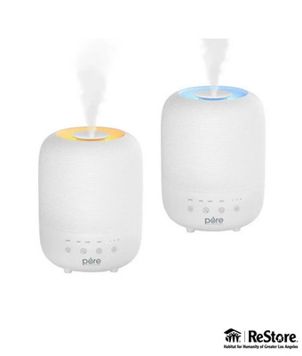 Pure Enrichment Easy Top Fill Humidifier Set Bundle 2 Pack, 3L Tank