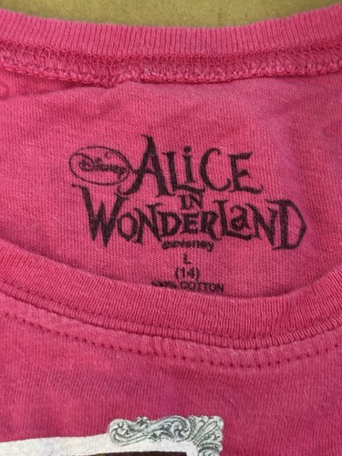 Alice im Wunderland Langarmshirt Alice’s Dreams rosa Gr. 14 Large 💯 Baumwolle - Bild 3 von 8