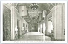 Vintage Pan American Union Building Gallery of Flags Postcard Washington DC