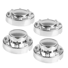 Front & Rear Chrome Dually Wheel Center Hub Caps Cover Compatible with Dodge 