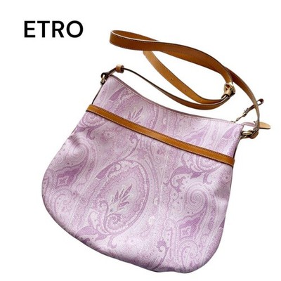 Etro Women Bag Rare Pink Shoulder Paisley Limited Edition VHTF Elegant Style Tim