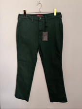 JOHNNY WAS x SASSON Women's Straight Leg Organic Cotton Green Jeans Size 31 NWT