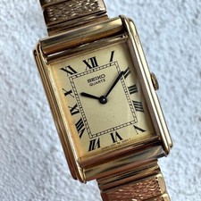 Seiko Vintage Tank Quartz Watch Non Working For Parts Japan