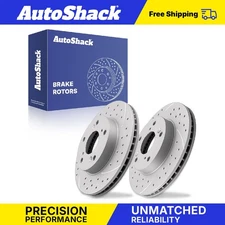 Front Drilled Slotted Brake Rotors Pair for Honda Civic Acura ILX 1.8L