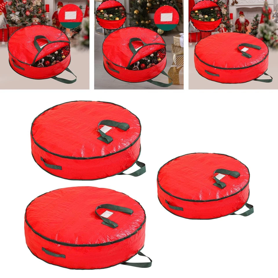 Christmas Wreath Storage Container Xmas Wreaths Holder for Home Festival - Image 2 of 2