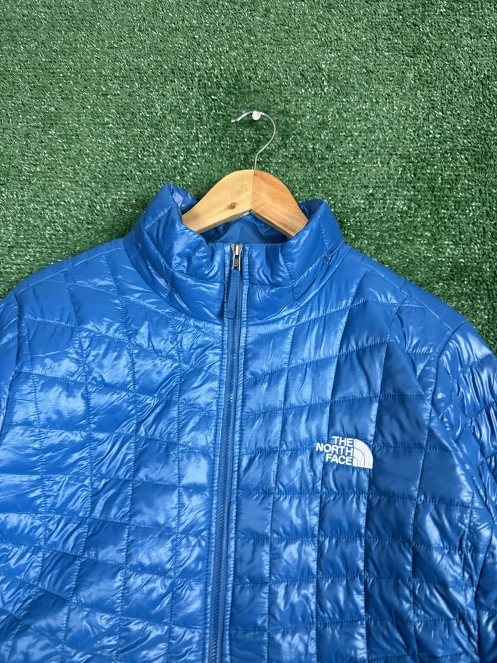 Chaqueta ecológica Thermoball XXL azul cremallera completa exterior $199 The North Face para mujer Foto 2 de 4