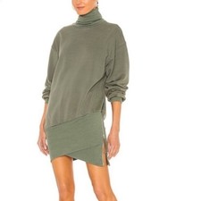 NWT! Young Fabulous & Broke Asymmetrical Turtleneck Sweatshirt Mini Dress Medium