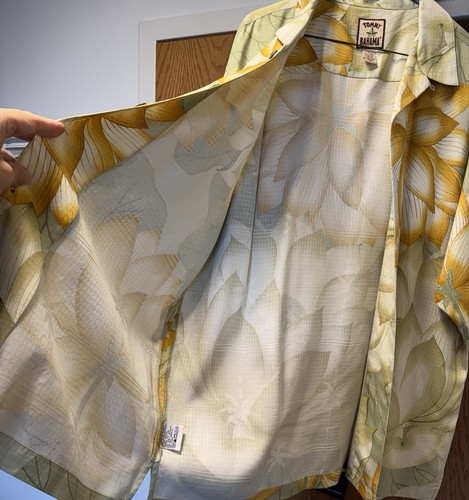 Tommy Bahama Silk Short Sleeve Button Shirt Mens Hawaiian Floral Camp LARGE L - Picture 18 of 21
